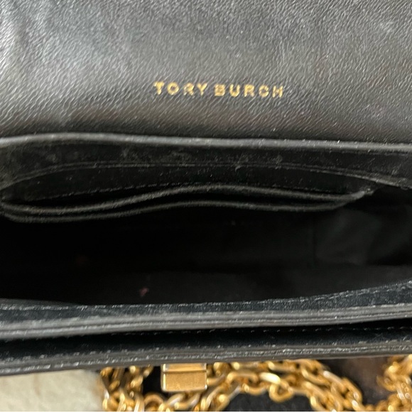 EUC Tory Burch Black Mini Crossbody Bag with Gold Chain - Picture 5 of 6